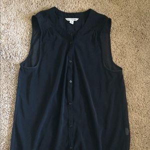 Black sheer tank top